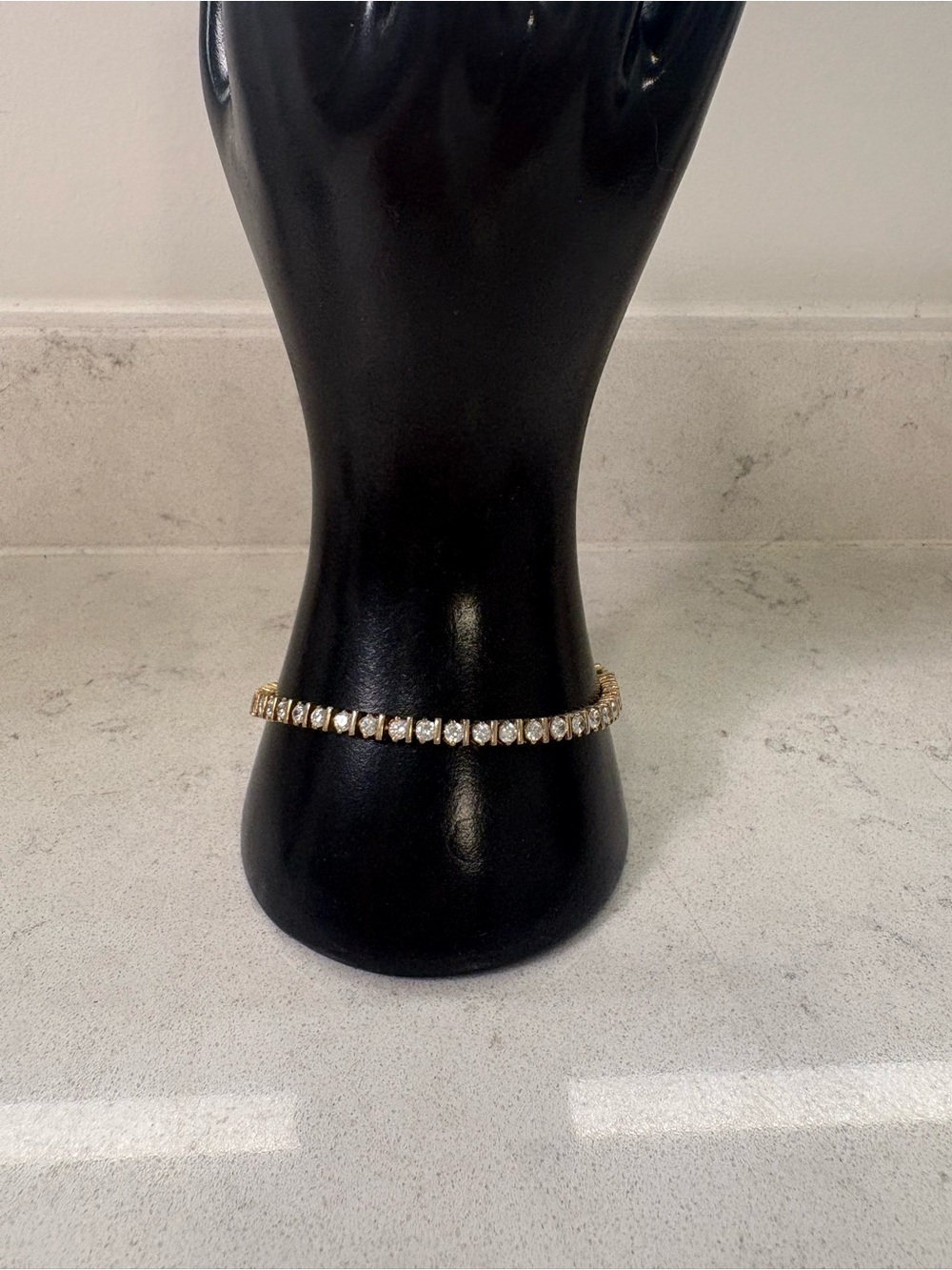 Vintage Roman Tennis Bracelet with Clear Stones - Picture 2 of 8